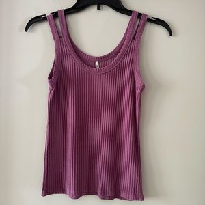 BKE Core Double Strap Tank. Size Small.  Color:  Argyle Purple